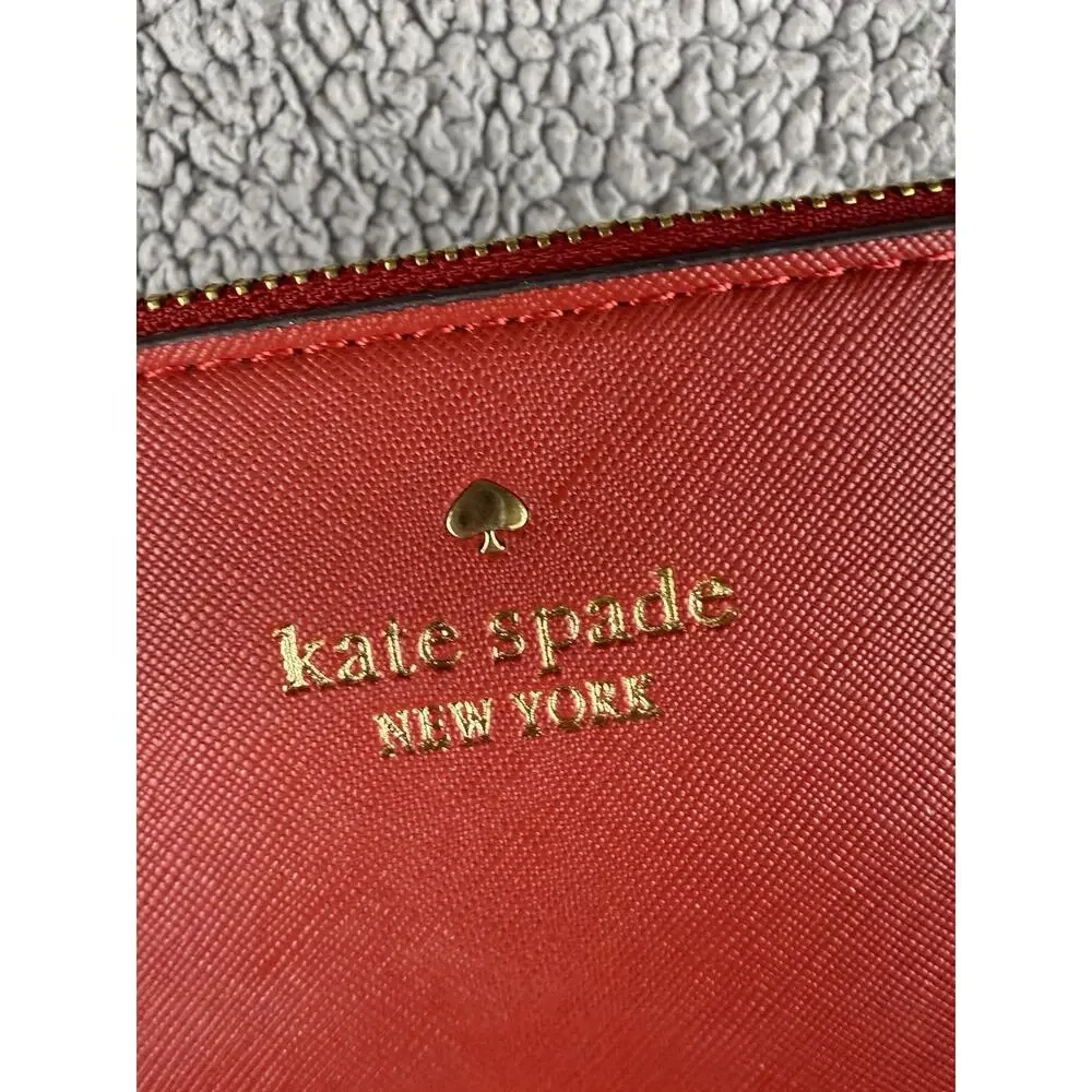 Kate Spade Red Womens Zip Slim Purse Lucy Wristlet